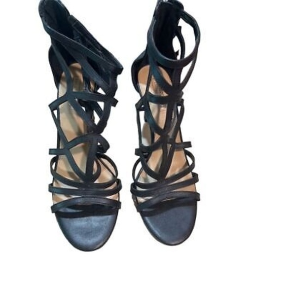 Antonio Melani Women's Black Strappy Caged Heels Size 10M Formal - Picture 9 of 16